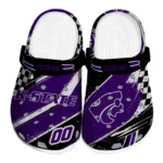 Kansas State Wildcats Clogs – Custom Circuit Geometry Purple Black 1