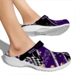 Kansas State Wildcats Clogs – Custom Circuit Geometry Purple Black 1