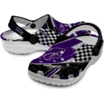 Kansas State Wildcats Clogs – Custom Circuit Geometry Purple Black 1