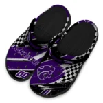 Kansas State Wildcats Clogs – Custom Circuit Geometry Purple Black 1