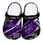 Kansas State Wildcats Clogs - Personalized Checkered Streaks Purple Black 1 kansas-state-wildcats-clog-personalized-checkered-streaks-purple-black-best-selling.webp