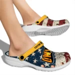 kennesaw-state-owls-clog-custom-distressed-stripes-gold-red-blue-best-selling.webp