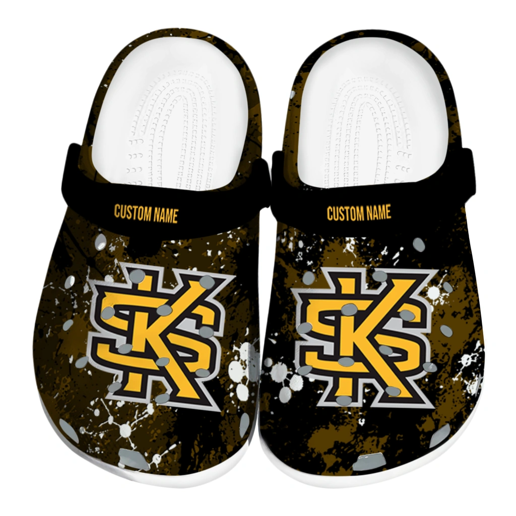 kennesaw-state-owls-clog-customized-splatter-splash-gold-black-best-selling.webp kennesaw state owls clog customized splatter splash gold black best selling