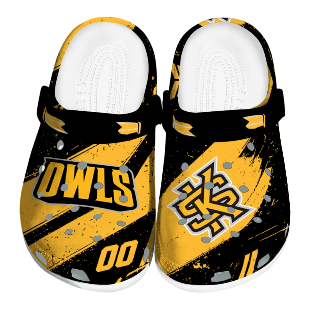 kennesaw-state-owls-clog-personalized-checkered-streaks-gold-black-best-selling.webp kennesaw state owls clog personalized checkered streaks gold black best selling