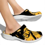 kennesaw-state-owls-clog-personalized-checkered-streaks-gold-black-best-selling.webp
