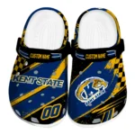 Kent State Golden Flashes Clogs - Customized Checkered Streaks Navy Blue Black 1 kent-state-golden-flashes-clog-customized-checkered-streaks-navy-blue-black-best-selling.webp