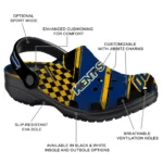 Kent State Golden Flashes Clogs – Personalized Circuit Geometry Navy Blue Black 1