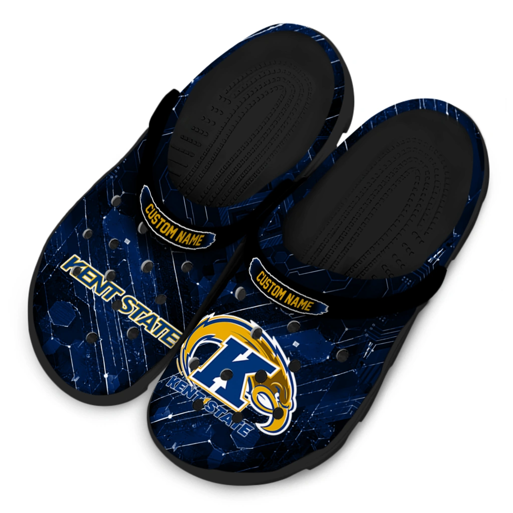 kent-state-golden-flashes-clog-personalized-circuit-geometry-navy-blue-black-latest-model.webp