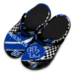 Kentucky Wildcats Clogs – Customized Checkered Streaks Blue Black 1