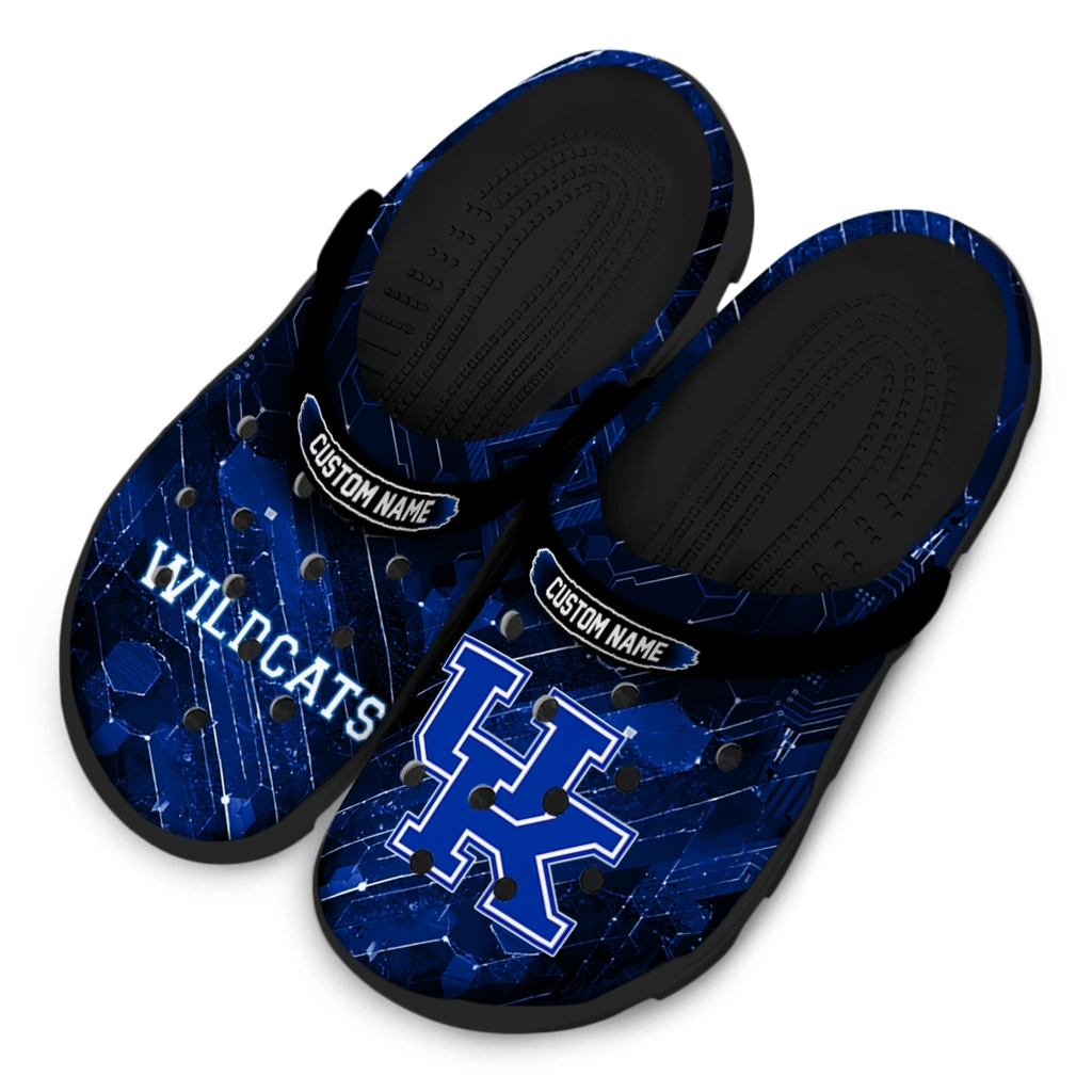 kentucky-wildcats-clog-personalized-circuit-geometry-blue-black-latest-model.webp