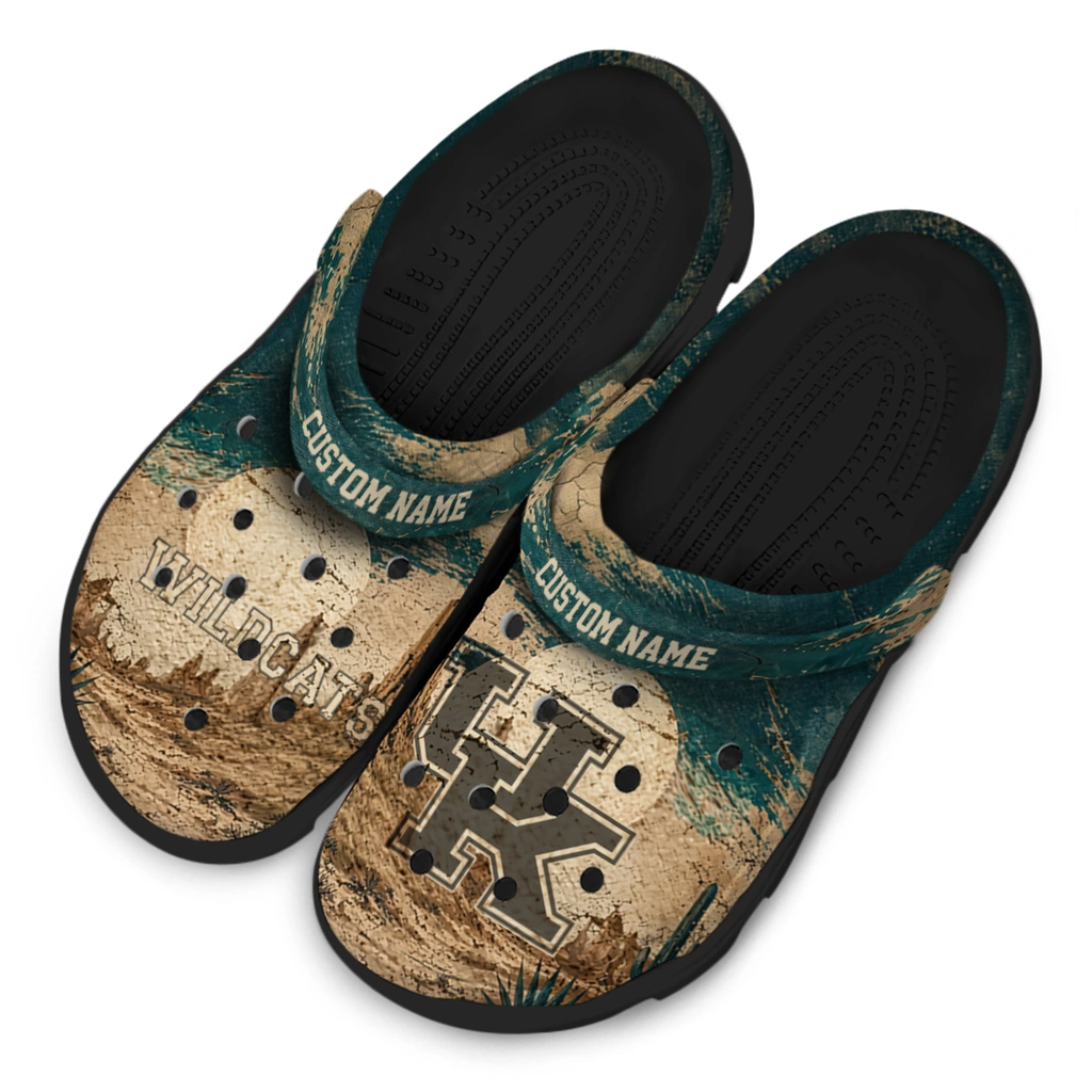 kentucky-wildcats-clog-personalized-cracked-landscape-fir-green-beige-latest-model.webp