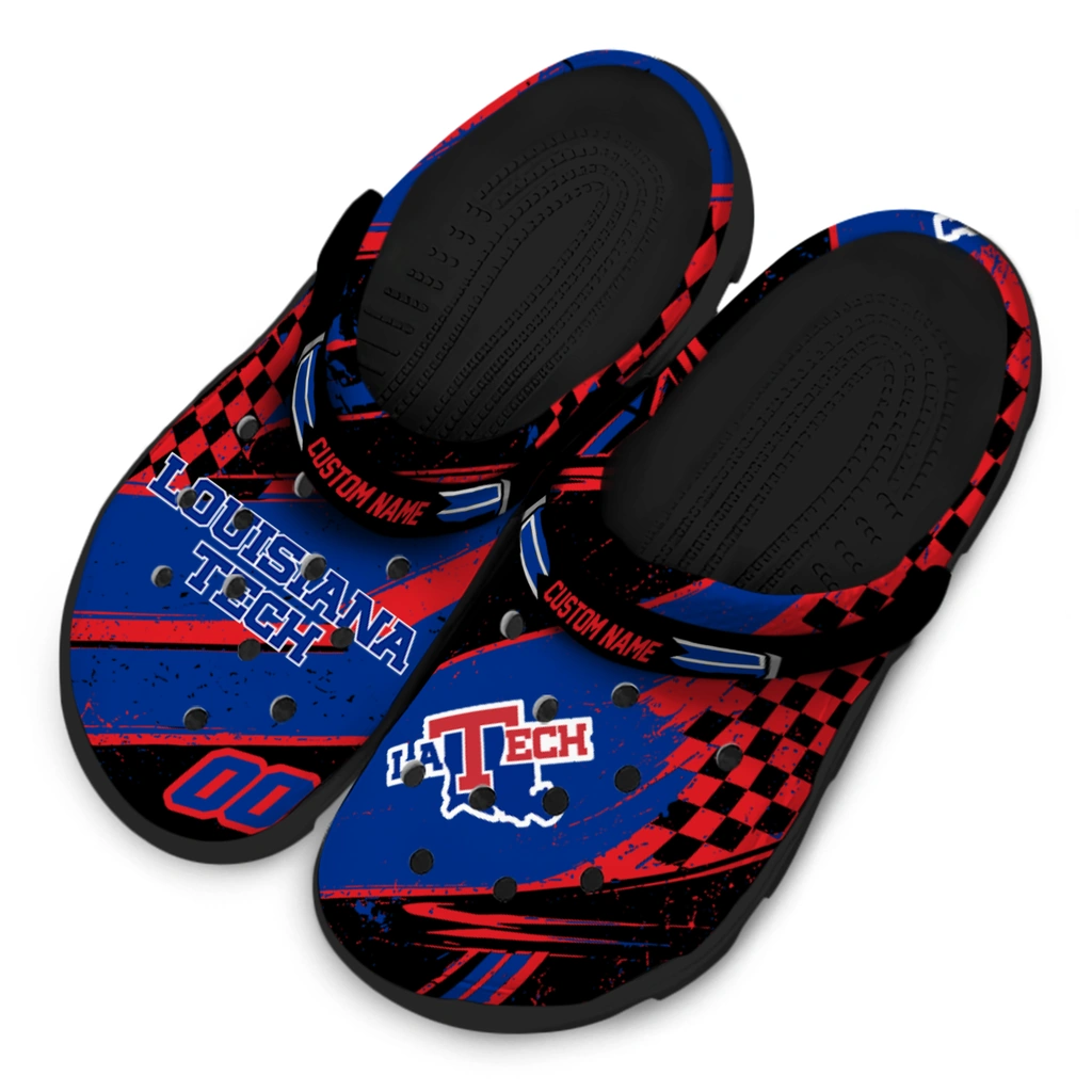la-tech-clog-custom-checkered-streaks-blue-black-latest-model.webp