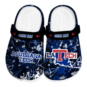 LA Tech Clogs - Custom Graffiti Burst Blue Black