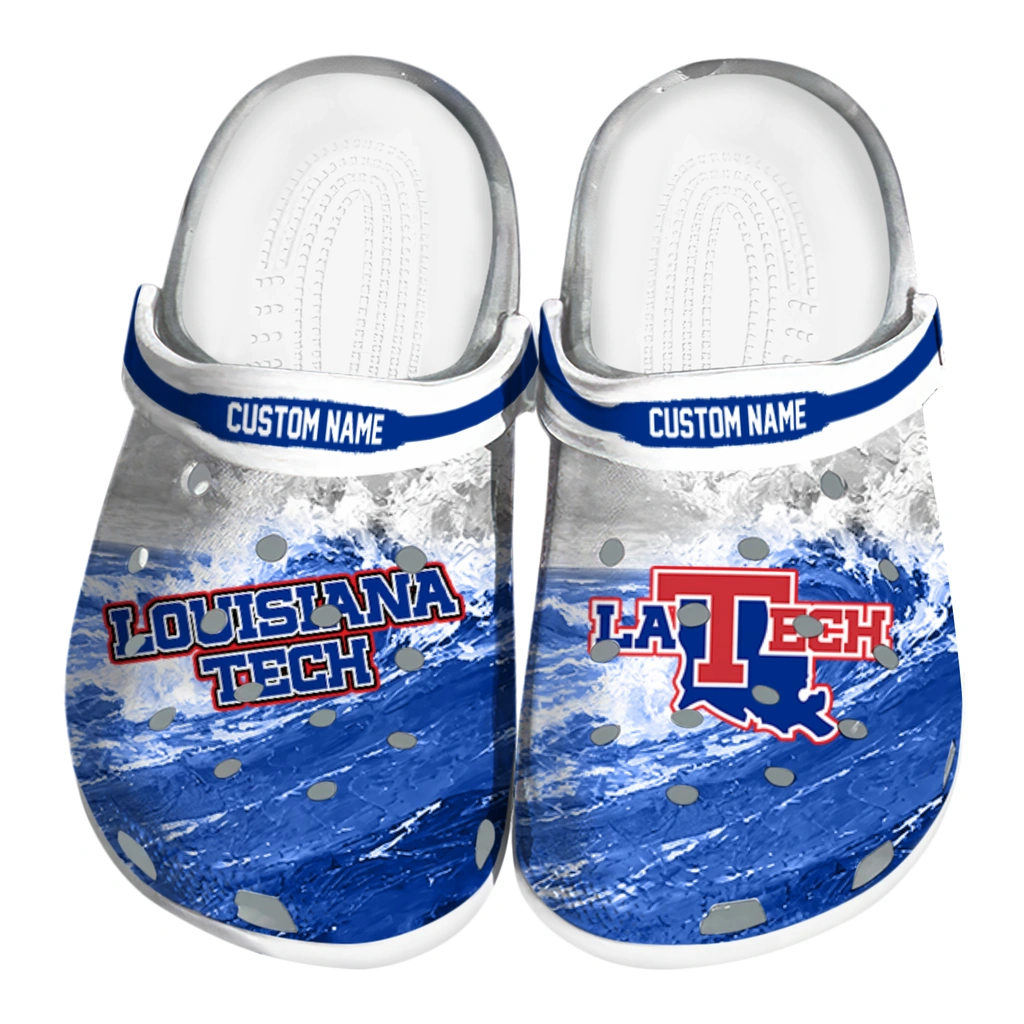 la-tech-clog-custom-wave-swirl-blue-white-best-selling.webp la tech clog custom wave swirl blue white best selling