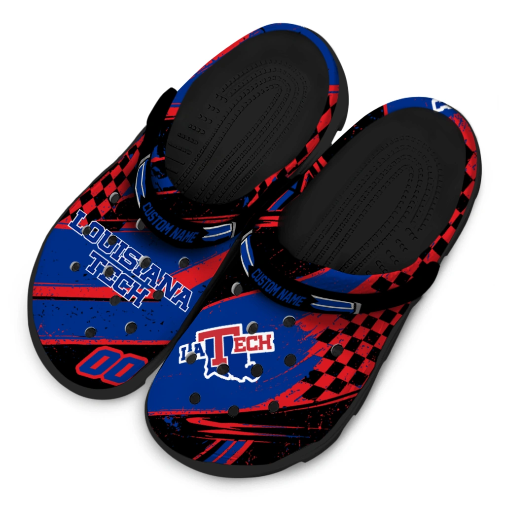 LA Tech Clogs - Customized Circuit Geometry Blue Black 4