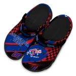 LA Tech Clogs – Custom Checkered Streaks Blue Black 1