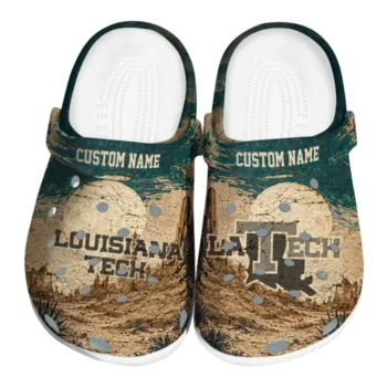 LA Tech Clogs - Customized Cracked Landscape Fir Green Beige