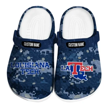 LA Tech Clogs - Customized Digital Camo Blue