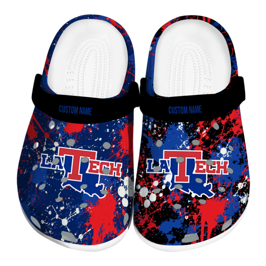 la-tech-clog-personalized-splatter-splash-blue-black-best-selling.webp la tech clog personalized splatter splash blue black best selling