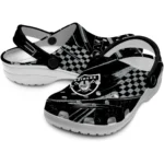 Las Vegas Raiders Clogs – Custom Circuit Geometry Black 1