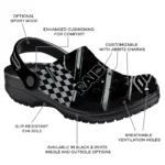 Las Vegas Raiders Clogs – Custom Circuit Geometry Black 1