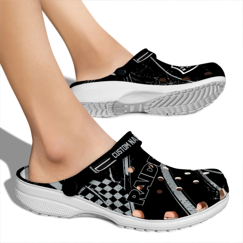 las-vegas-raiders-clog-personalized-checkered-streaks-black-fashion-forward.webp