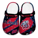 Liberty Flames Clogs - Custom Checkered Streaks Red Black 1 Liberty Flames Clogs – Custom Checkered Streaks Red Black 1