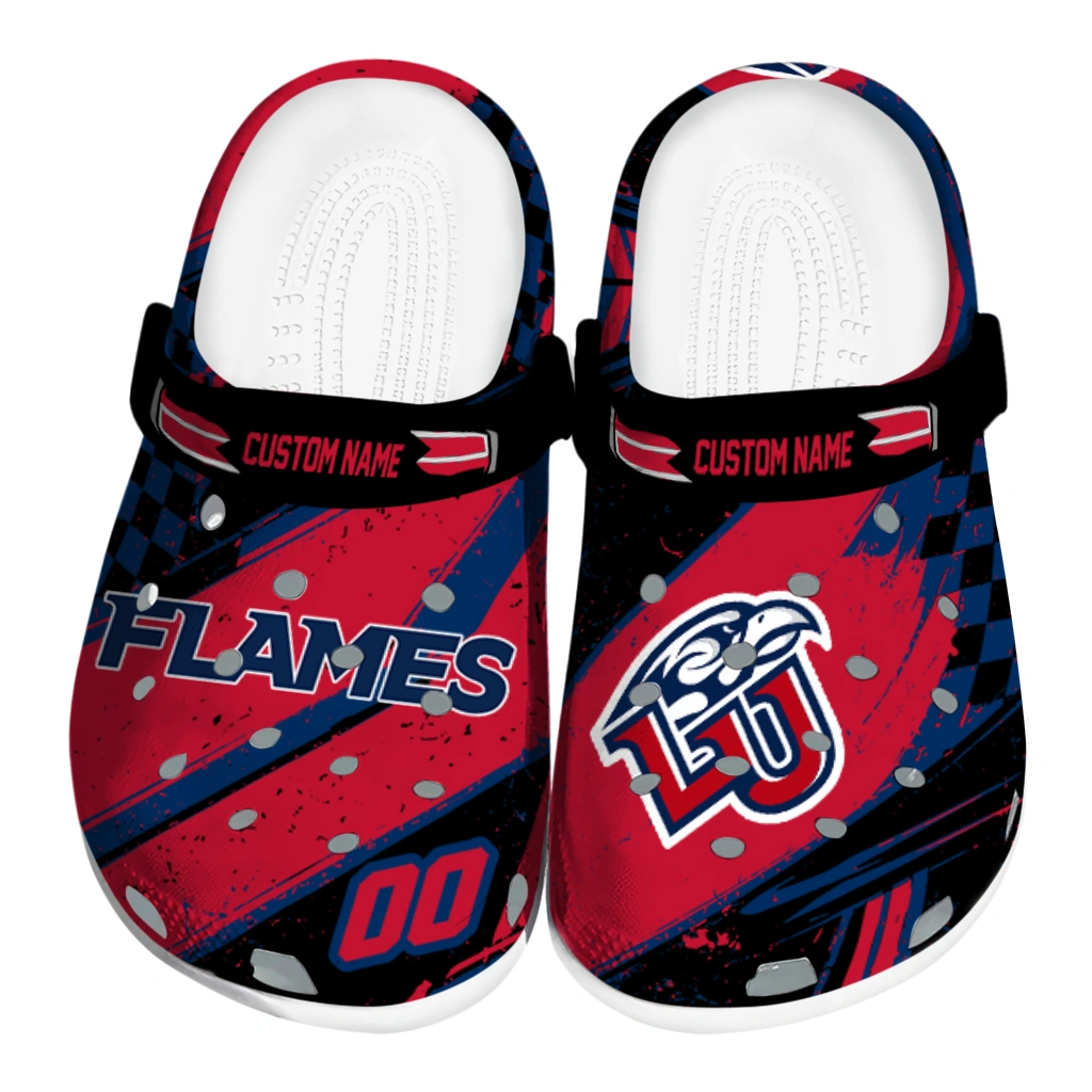 Liberty Flames Clogs - Custom Checkered Streaks Red Black 1 liberty flames clog customized checkered streaks red black best selling