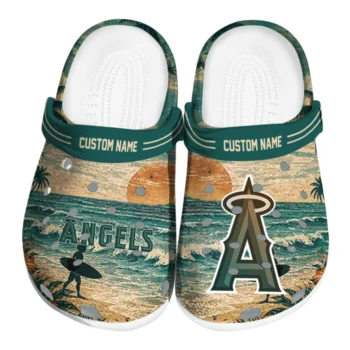 Los Angeles Angels Clogs - Custom Wave Scene Fir Green