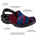 Los Angeles Angels Clogs – Customized Checkered Streaks Blue Black 1