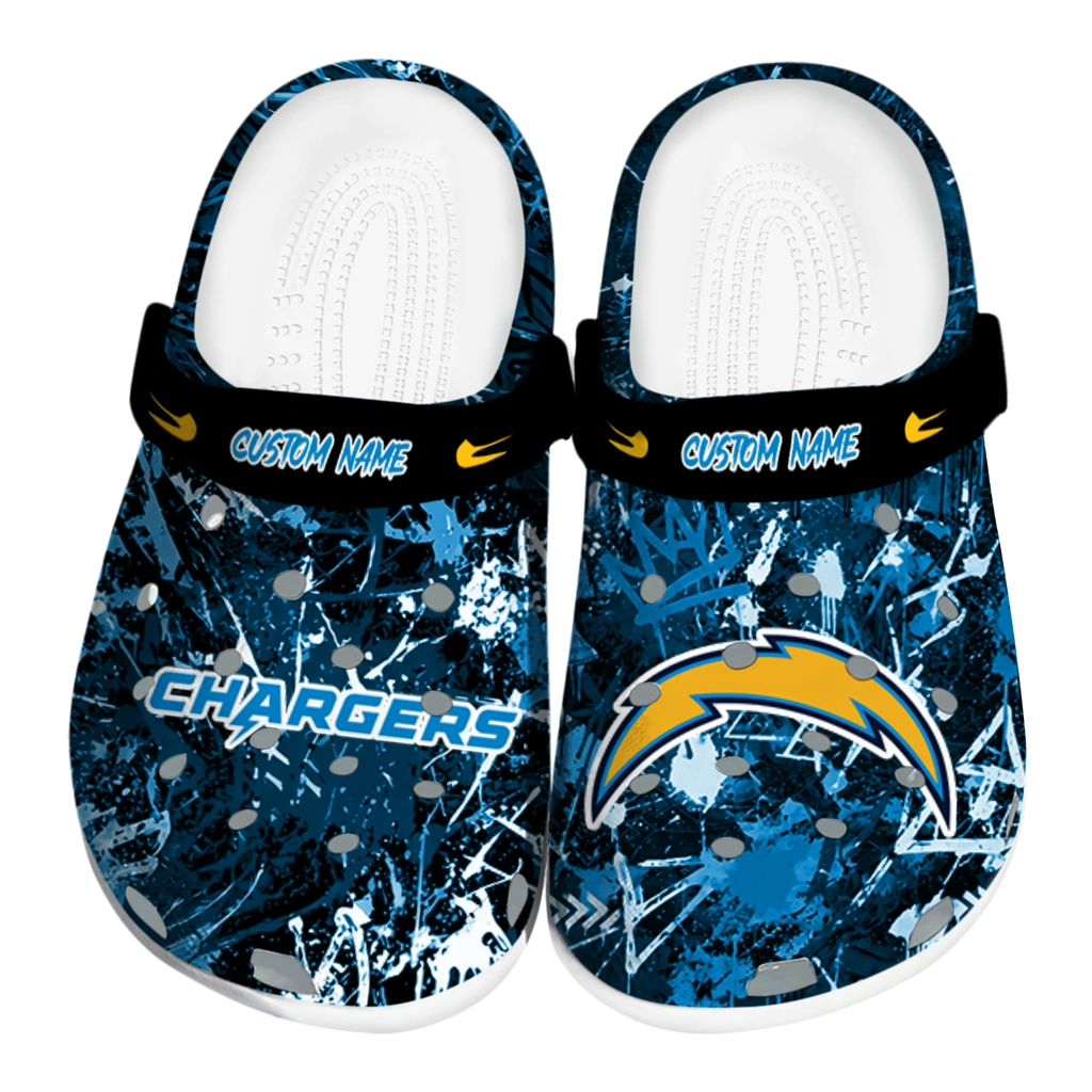 los-angeles-chargers-clog-custom-graffiti-burst-blue-black-best-selling.webp los angeles chargers clog custom graffiti burst blue black best selling