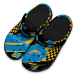 Los Angeles Chargers Clogs – Custom Checkered Streaks Blue Black 1