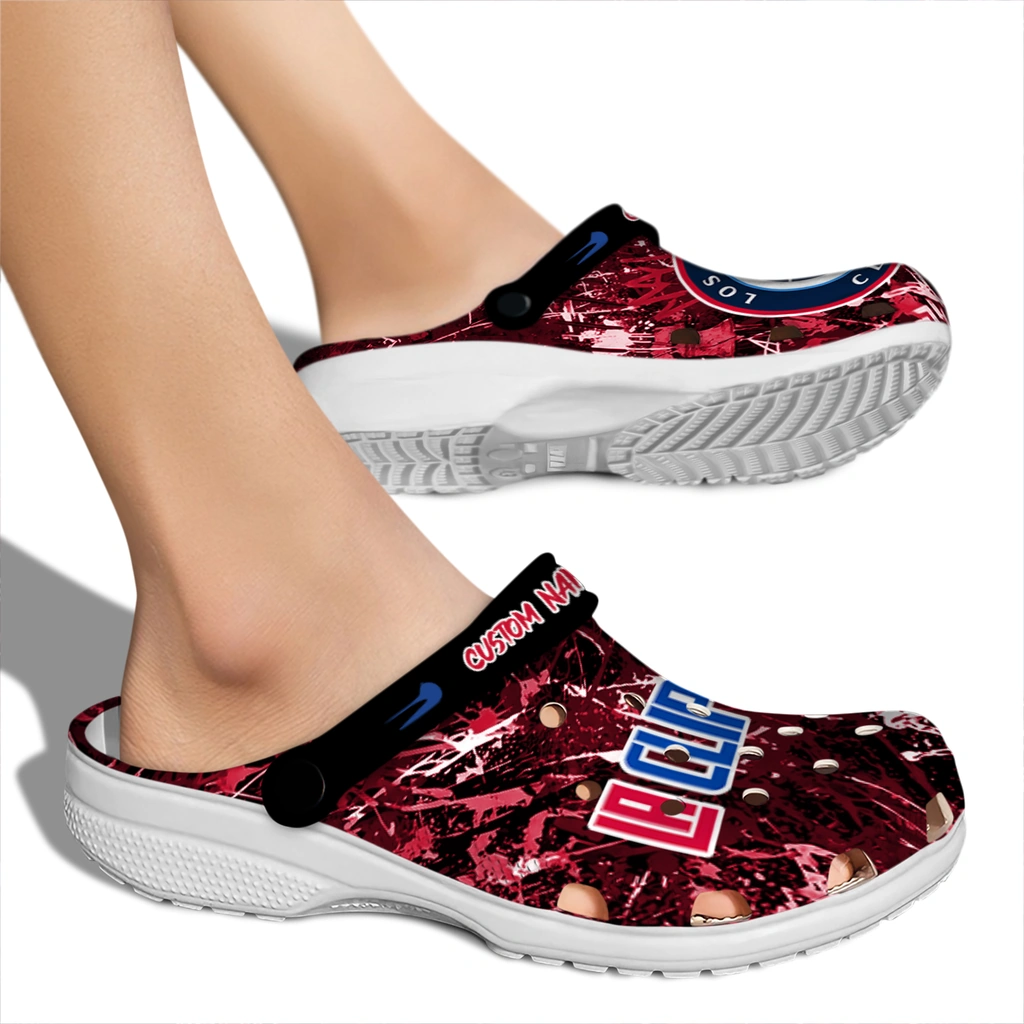 los-angeles-clippers-clog-custom-graffiti-burst-red-black-fashion-forward.webp