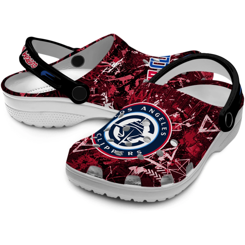 los-angeles-clippers-clog-custom-graffiti-burst-red-black-high-quality.webp