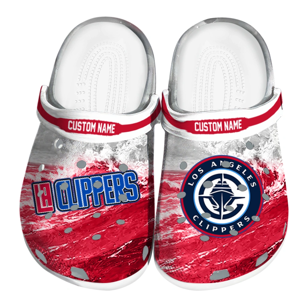 los-angeles-clippers-clog-custom-wave-swirl-red-white-best-selling.webp los angeles clippers clog custom wave swirl red white best selling