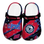 Los Angeles Clippers Clogs – Customized Circuit Geometry Red Black 1