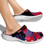 Los Angeles Clippers Clogs – Custom Checkered Streaks Red Black 1