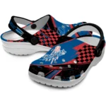 Los Angeles Dodgers Clogs – Custom Circuit Geometry Blue Black 1