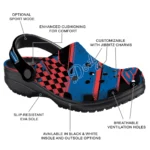 Los Angeles Dodgers Clogs – Custom Circuit Geometry Blue Black 1
