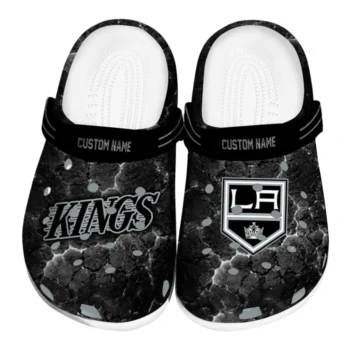 Los Angeles Kings Clogs - Custom Cracked Energy Black