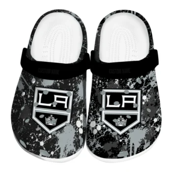Los Angeles Kings Clogs - Custom Splatter Splash Black