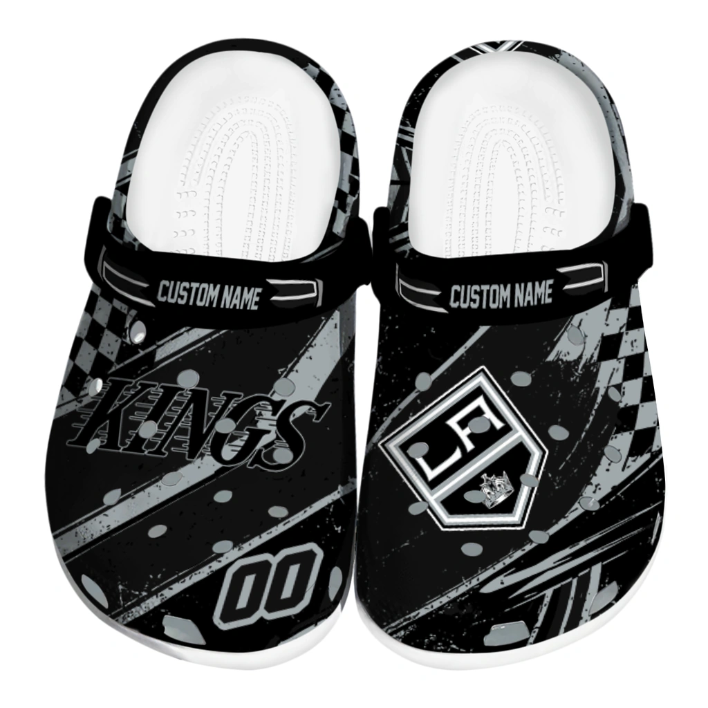 los-angeles-kings-clog-customized-checkered-streaks-black-best-selling.webp los angeles kings clog customized checkered streaks black best selling