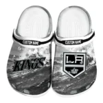 los-angeles-kings-clog-customized-wave-swirl-black-white-best-selling.webp