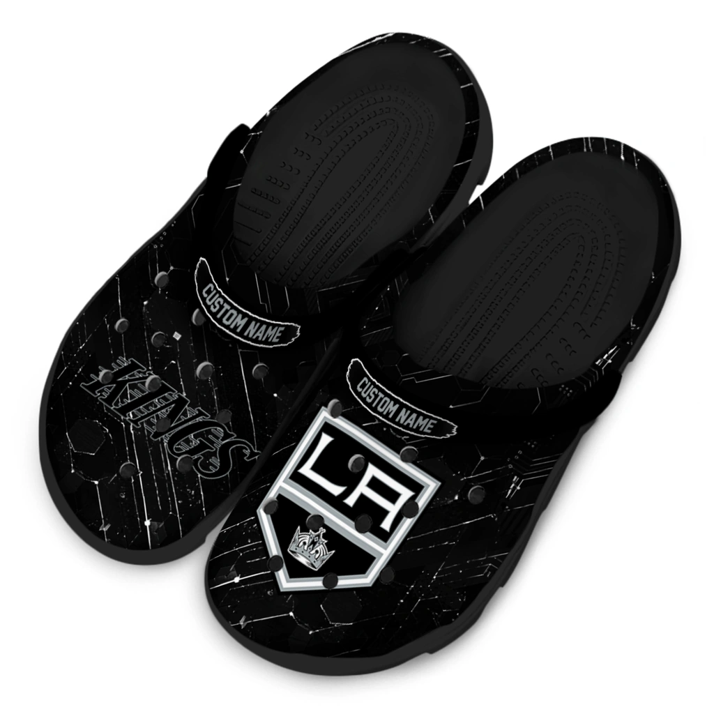 los-angeles-kings-clog-personalized-circuit-geometry-black-latest-model.webp