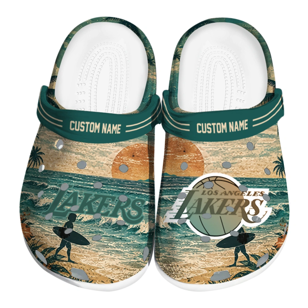 los-angeles-lakers-clog-custom-wave-scene-fir-green-best-selling.webp los angeles lakers clog custom wave scene fir green best selling