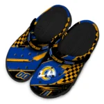 los-angeles-rams-clog-customized-checkered-streaks-blue-black-best-selling.webp