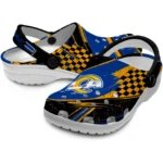 Los Angeles Rams Clogs – Personalized Circuit Geometry Blue Black 1