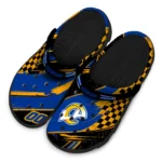 Los Angeles Rams Clogs – Personalized Circuit Geometry Blue Black 1
