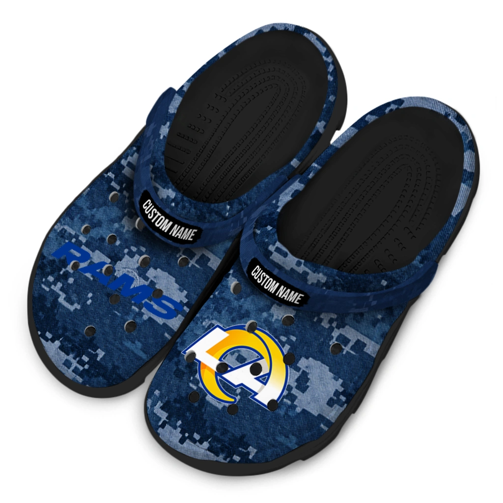 los-angeles-rams-clog-personalized-digital-camo-blue-latest-model.webp