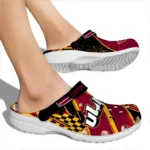 Louisiana-Monroe Warhawks Clogs – Customized Checkered Streaks Red Black 1